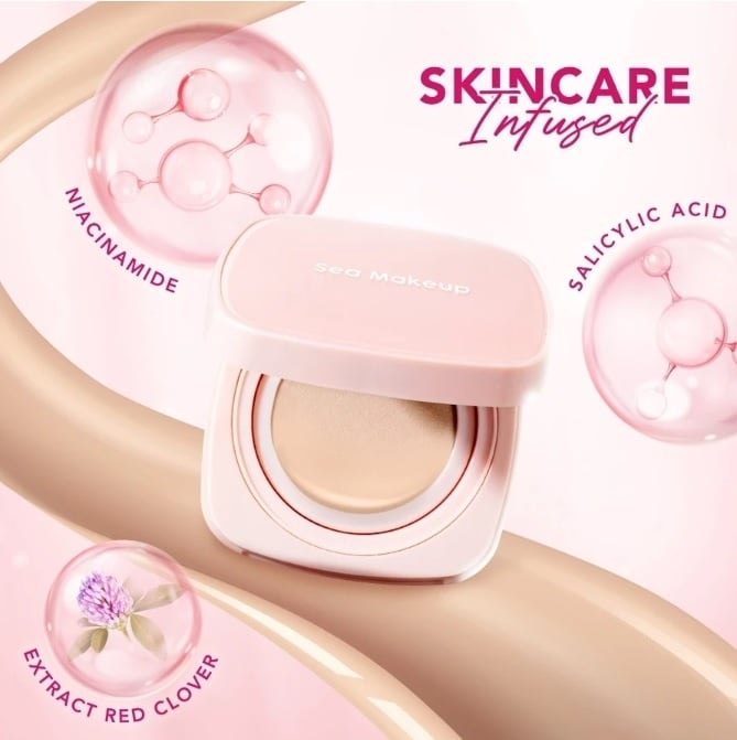Sea Makeup Fix and Flawless Silk Cushion (Shopee)