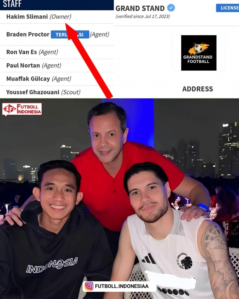 Bek timnas Indonesia, Rizky Ridho bertemu agen Eropa yang bernama Hakim Slimani bersama Kevin Diks. Hal tersebut membuat tanda pemain Persija Jakarta akan segera abroad semakin nyata. (Instagram/@futboll.indonesiaa)