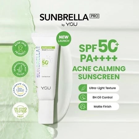 Rekomendasi sunscreen untuk mengurangi kemerahan, mengandung centella asiatica.
