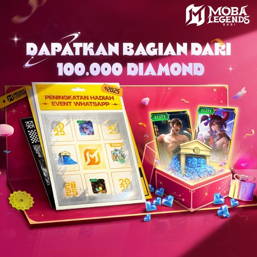 Ilustrasi hadiah diamond di MLBB. (Instagram)