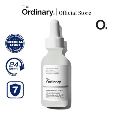 The Ordinary Niacinamide 10% + Zinc 1% Whitening Oily Skin Black Heads Remover Skincare (Shopee/The Ordinary)