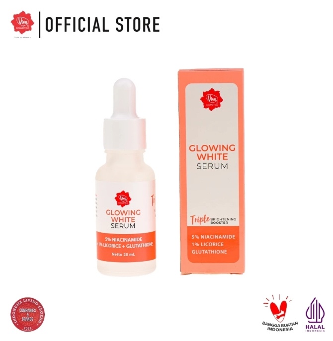 Viva Glowing White Serum With Triple Brightening Booster (Shopee)