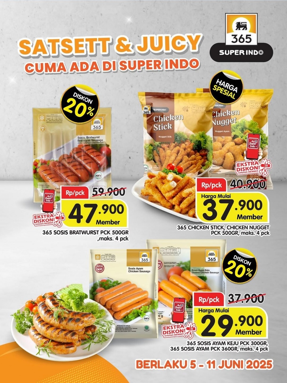 Pomo nugget dan sosis Super Indo.
