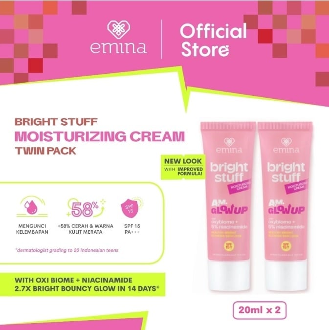 Emina Bright Stuff Moisturizing Cream Brightening (Shopee)