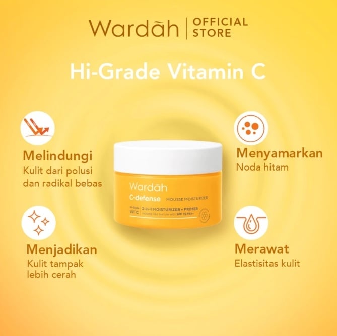 Wardah C-Defense Mousse Moisturizer (Shopee)