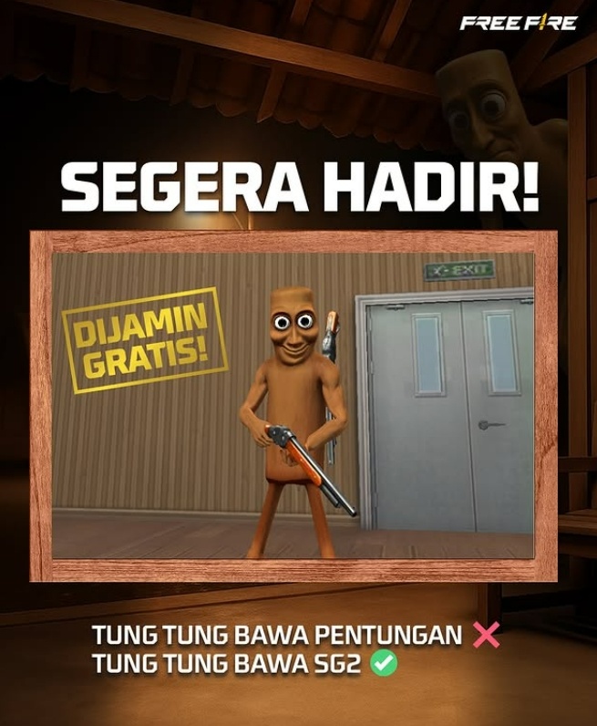 Karakter FF ikonis, Tung Tung. (Instagram)
