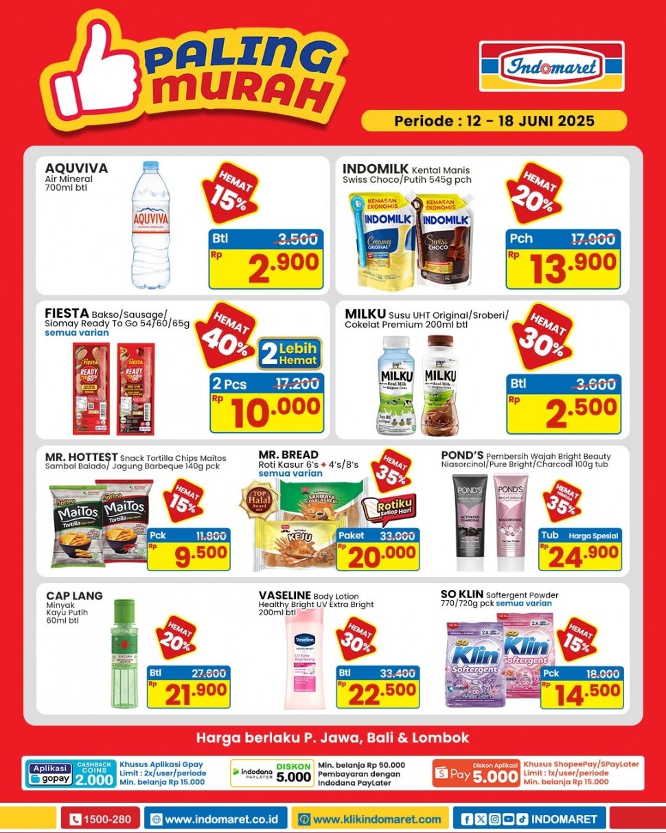 Promo Indomaret hari ini hingga 25 Juni 2025. Beli skincare bisa tebus murah minyak goreng. [Instagram @indomaret]