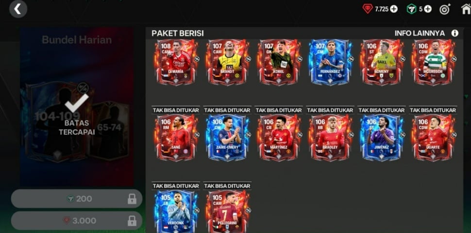 Gacha 3000 Diamond berhadiah Verdonk. (ist)