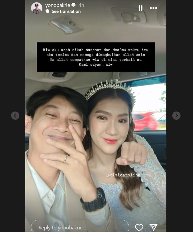 Yono Bakrie menikah.
