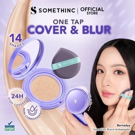 Somethinc CoverBlur Pro Filter Breathable Cushion SPF 40 PA++++ (Shopee/SOMETHINC Official Shop)