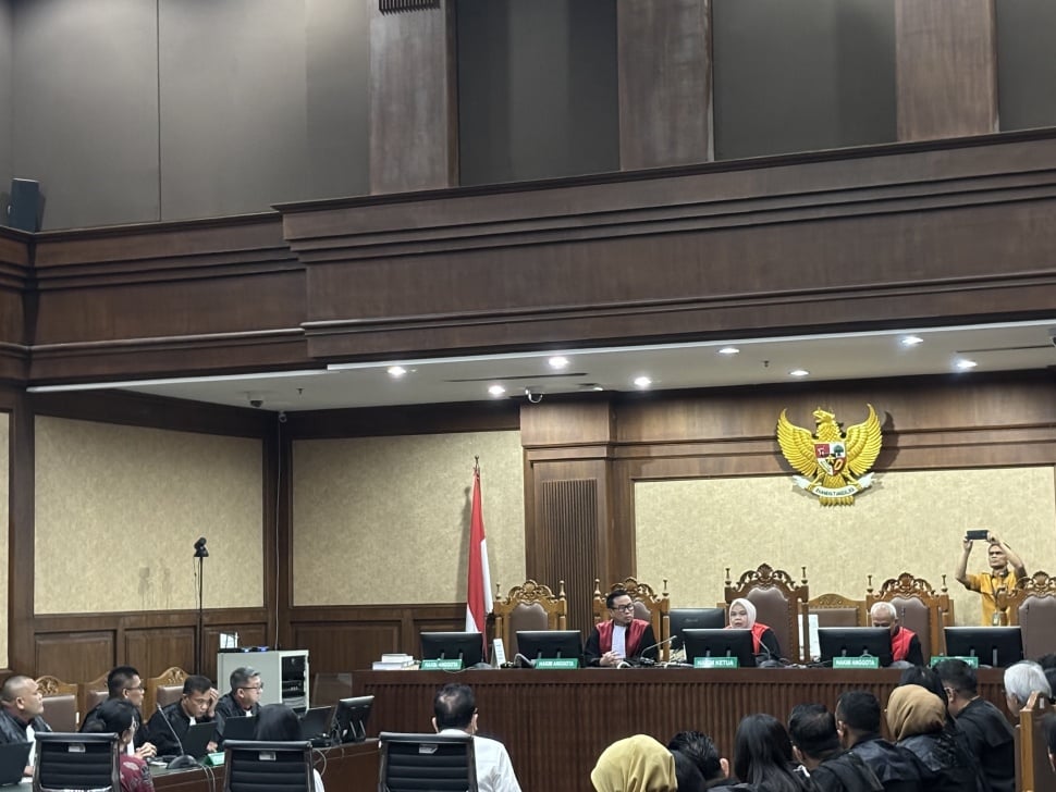 Suasana sidang pembacaan vonis Zarof Ricar di Pengadilan Tipikor Jakarta pada Pengadilan Negeri Jakarta Pusat, Rabu 18 Juni 2025. [Suara.com/Dea]