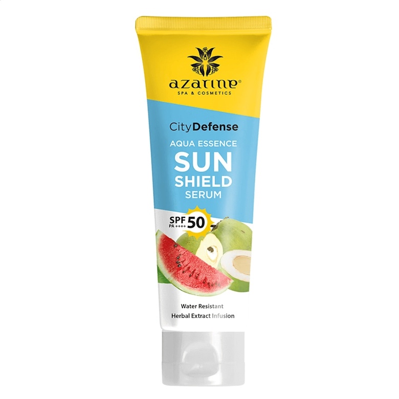 Azarine City Defense Aqua Essence Sun Shield Serum SPF50 PA++++. (Tokopedia)