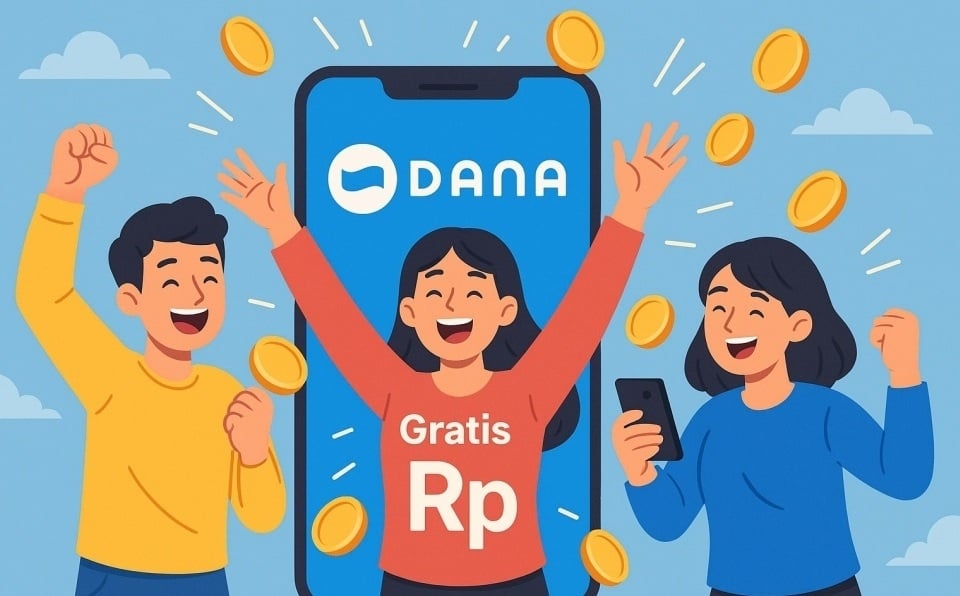 Ilustrasi mendapatkan saldo gratis dari DANA Kaget. [Suara.com]