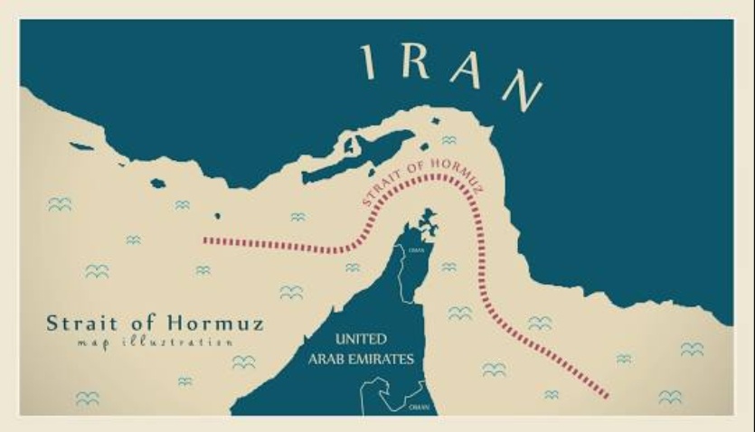 Ilustrasi peta Selat Hormuz. (ist)