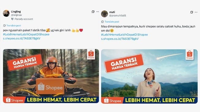 Iklan Shopee Lebih Hemat Lebih Cepat. (Dok: Istimewa)