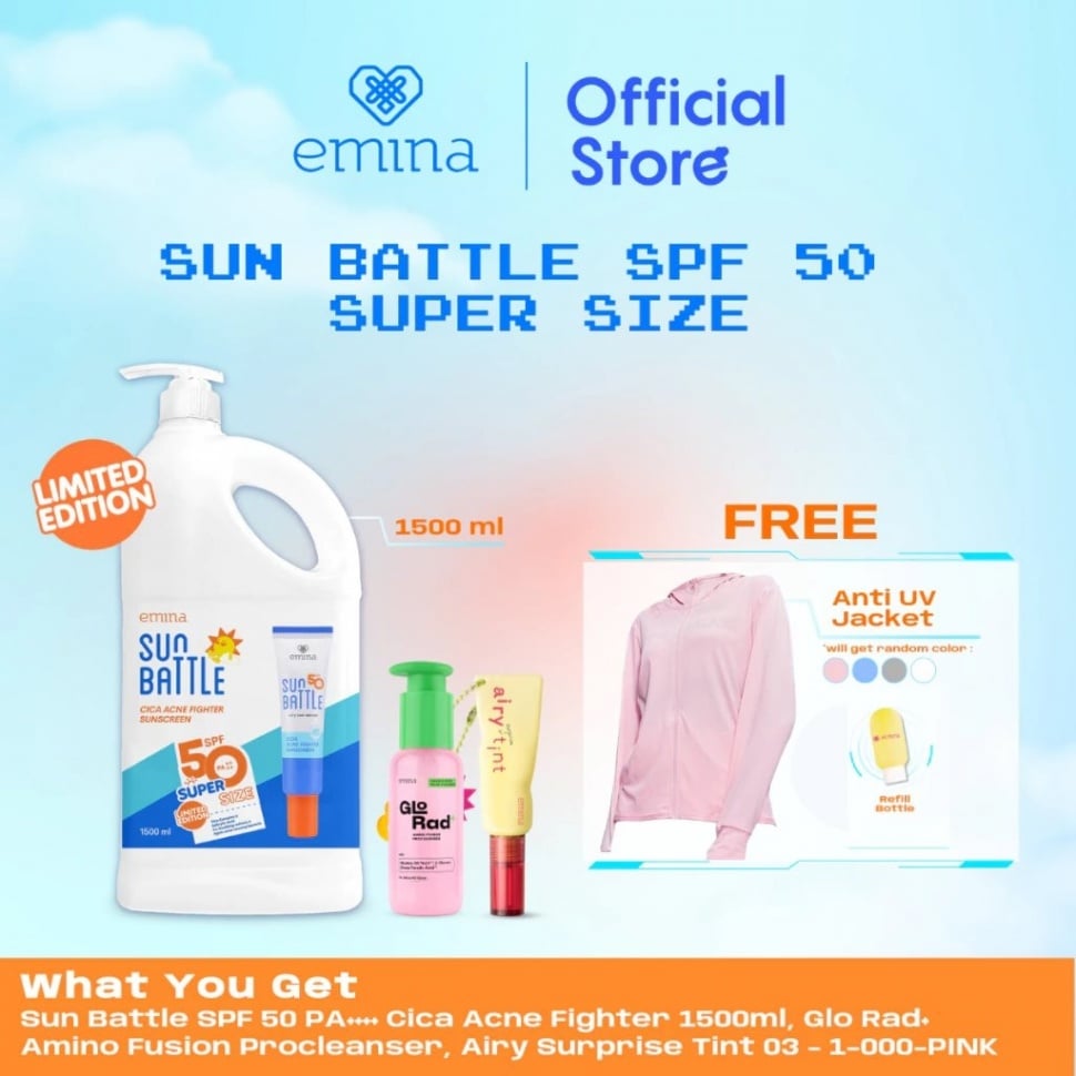 Sunscreen ukuran jerigen. (Shopee)
