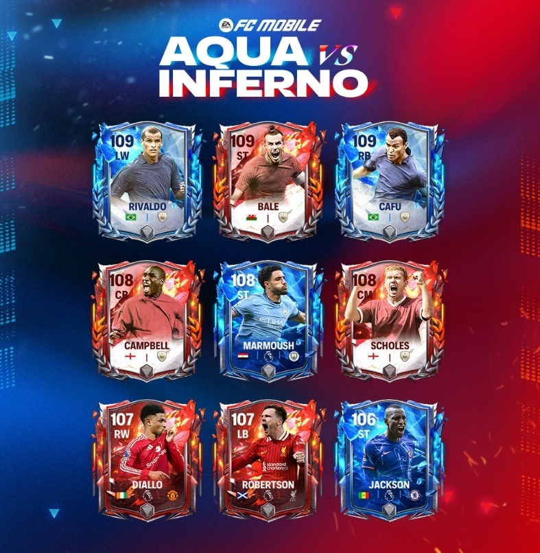 Kartu pemain OVR tinggi Aqua vs Inferno Week 3. (Instagram)