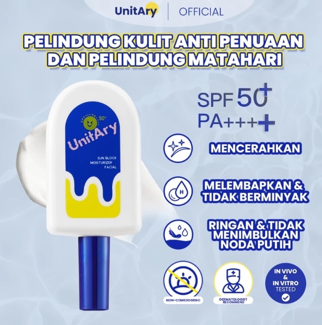 Unitary SunBlock Moisturizer Facial 50ml, SPF50+ PA++++ (Shopee)
