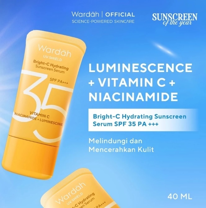 Wardah UV Shield Essential Gel Sunscreen SPF 35 PA+++ (Shopee)