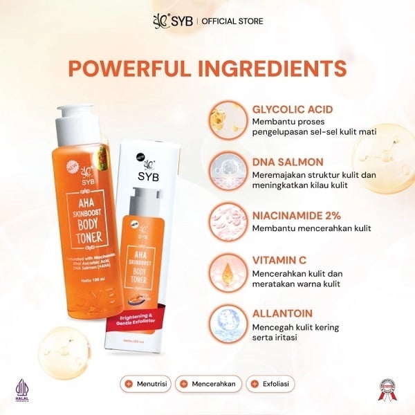 Ilustrasi rekomendasi toner pencerah badan. (Shopee)