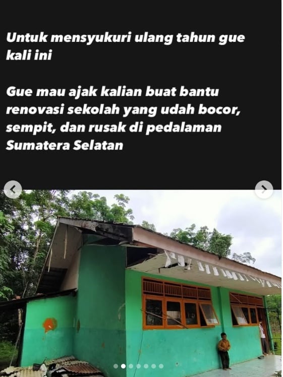 donasi sekolah rusak di Sumatera Selatan
