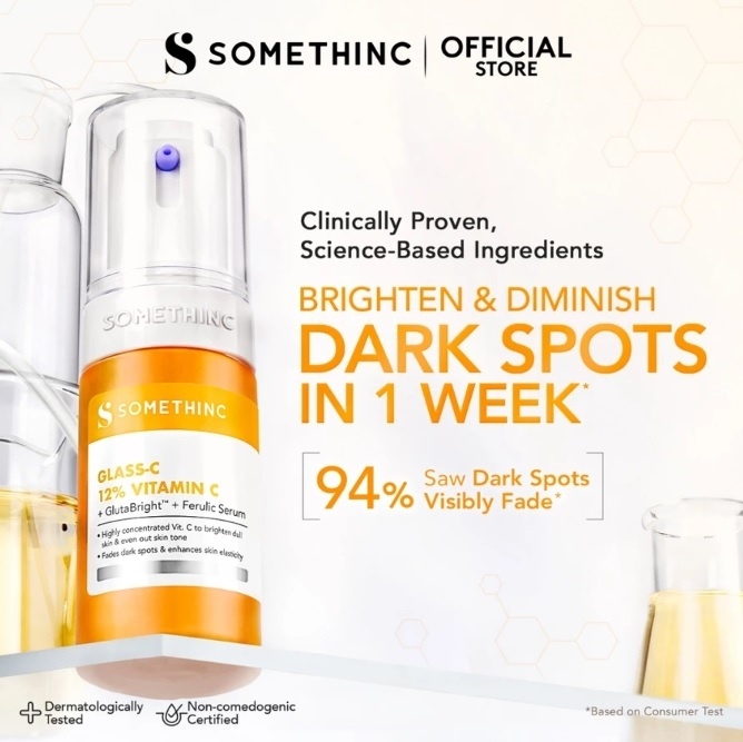 Somethinc Glass-C 12% Vitamin C+ GlutaBright™ + Ferulic Serum (Shopee)