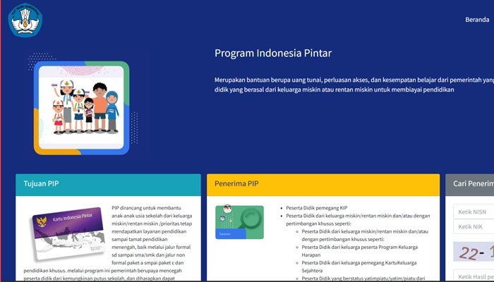 Program Indonesia Pintar (PIP). [Website PIP Kemendikdasmen]