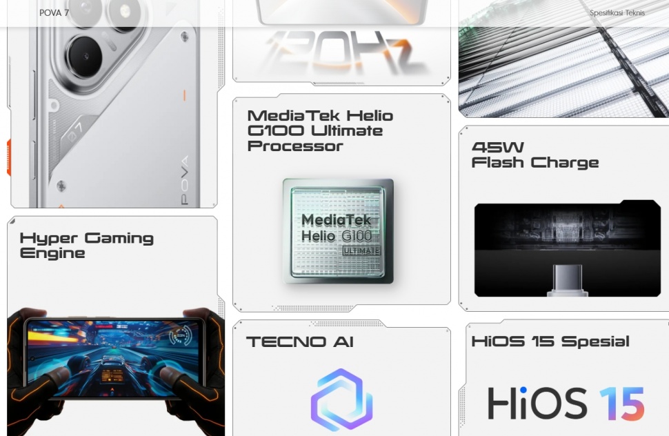 Spesifikasi Tecno Pova 7 4G. (Tecno)