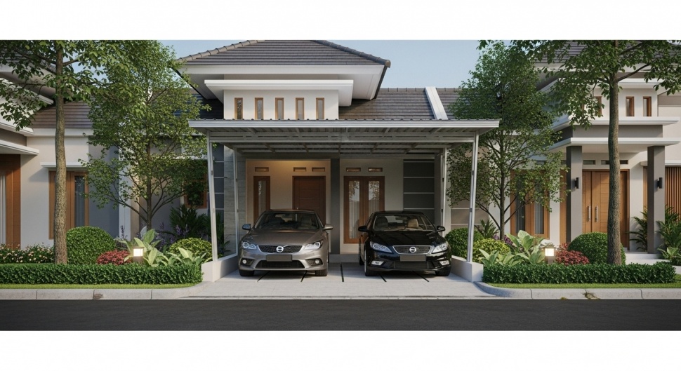 desain carport rumah minimalis (Google AI)