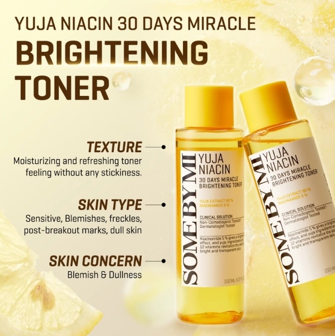 SOME BY MI Yuja Niacin 30 Days Brightening Toner (Shopee)