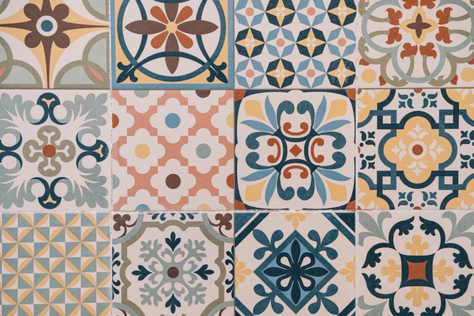 Motif keramik dapur.