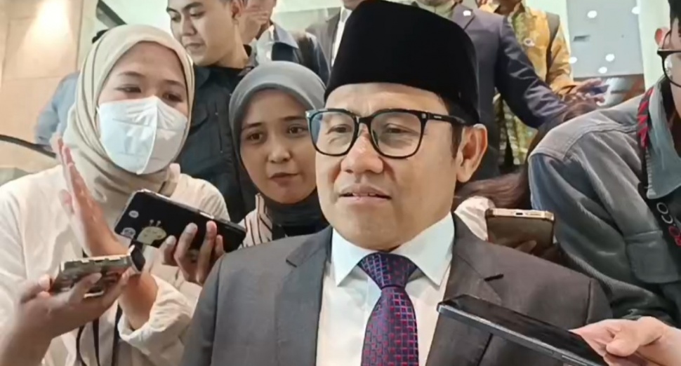 Menteri Koordinator Bidang Pemberdayaan Masyarakat (Menko PM) Abdul Muhaimin Iskandar alias Cak Imin mengakui kaget mengetahui informasi banyak PSK beroperasi di Ibu Kota Negara alias IKN di Kalimantan Timur. [Suara.com/Bagaskara Asdiansyah]