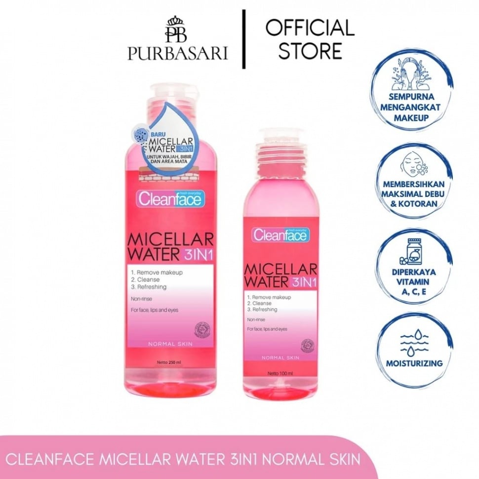 Micellar water lokal yang bagus dan murah. (Shopee)