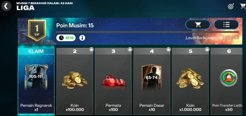 Reward di FC Mobile. (Suara.com/ Rezza Rachmanta)