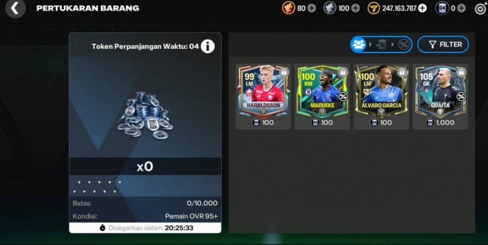 Token Extra Time FC Mobile. (Suara.com Rezza Rachmanta)