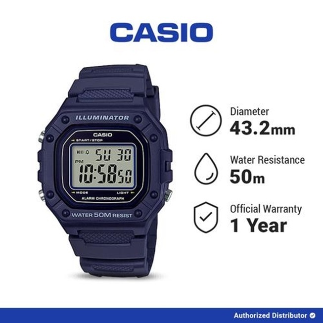 Casio Digital W-218H (Shopee)