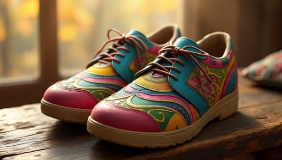 ilustrasi warna sepatu