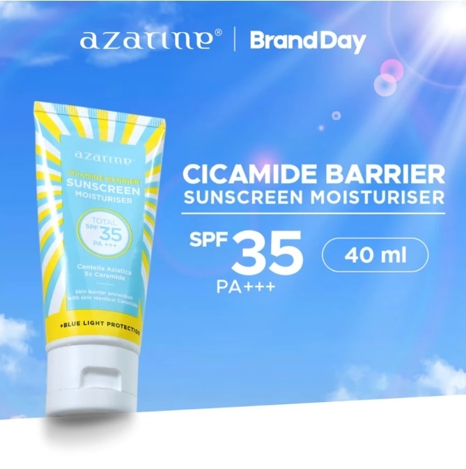 Azarine Cicamide Barrier Sunscreen Moisturiser SPF 35 PA+++ (Shopee)