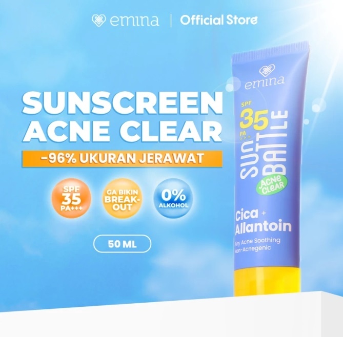 Emina Sun Battle SPF 35 PA +++ (Shopee)