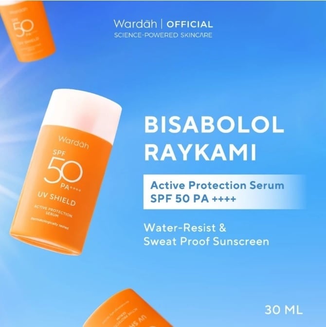 WARDAH UV Shield Active Protection Serum SPF 50 PA ++++ (Shopee)
