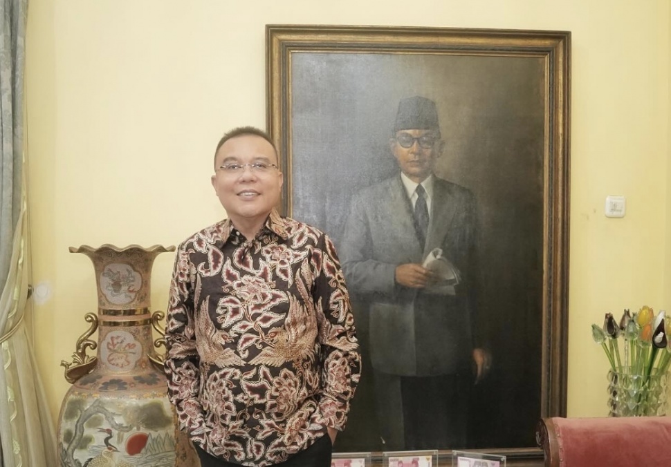 Wakil Ketua DPR RI Sufmi Dasco Ahmad menyambangi kediaman bersejarah Proklamator sekaligus Wakil Presiden pertama Indonesia, Mohammad Hatta, di Jakarta, Rabu (16/7/2025).