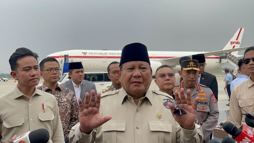 Presiden Prabowo Subianto mengatakan akan bertemu Presiden AS Donald Trump. (Suara.com/Novian)