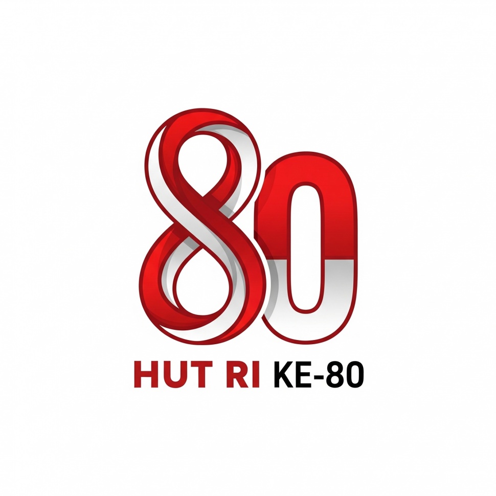 Logo HUT RI ke-80 versi PNG (Gemini)