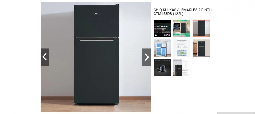 CHiQ CTM158DB, rekomendasi kulkas 2 pintu harga 1 jutaan (Shopee)