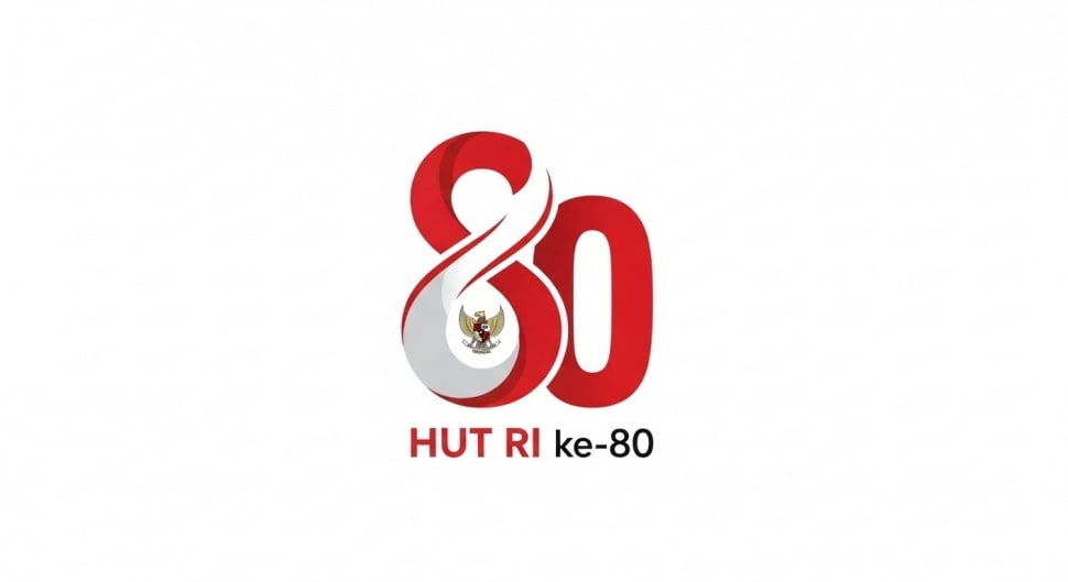 ide Logo HUT RI ke-80 (Google Ai)