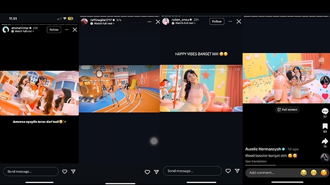 Pujian dari beberapa artis atas kreativitas lirik jingle. (Dok: Istimewa)