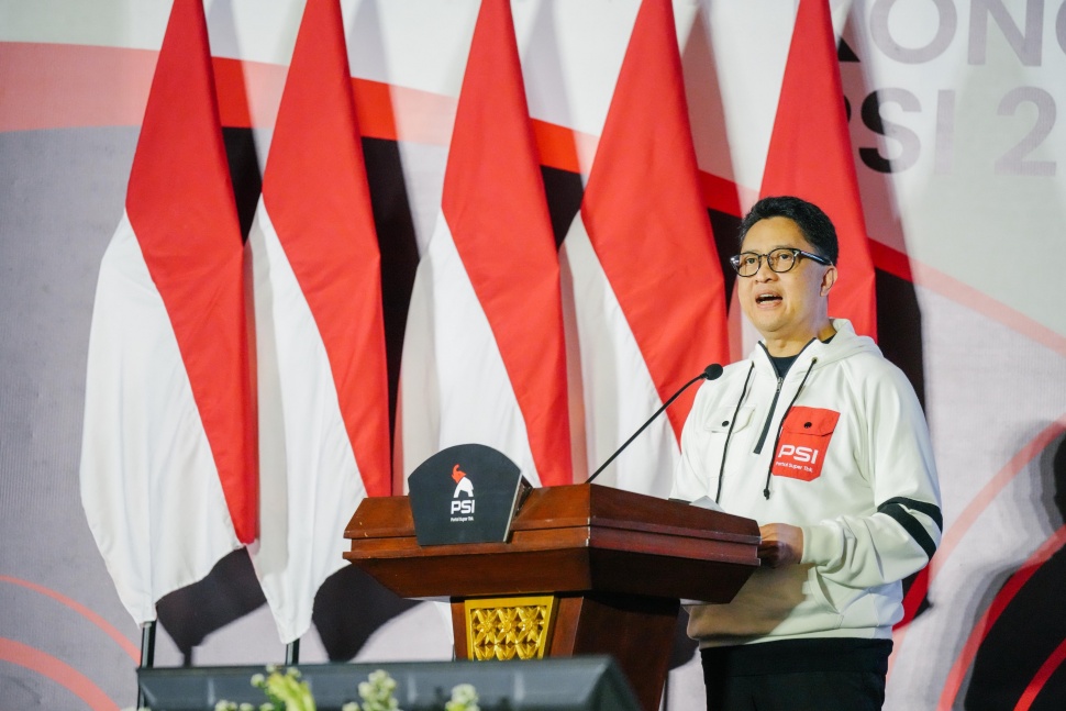 Ketua Dewan Pembina PSI, Jeffrie Geovanie, yang mengungkapkan bahwa mekanisme Pemilihan Raya untuk memilih Ketua Umum (Ketum) PSI berikutnya tidak lain digagas oleh Kaesang Pangarep. [Suara.com/dok]