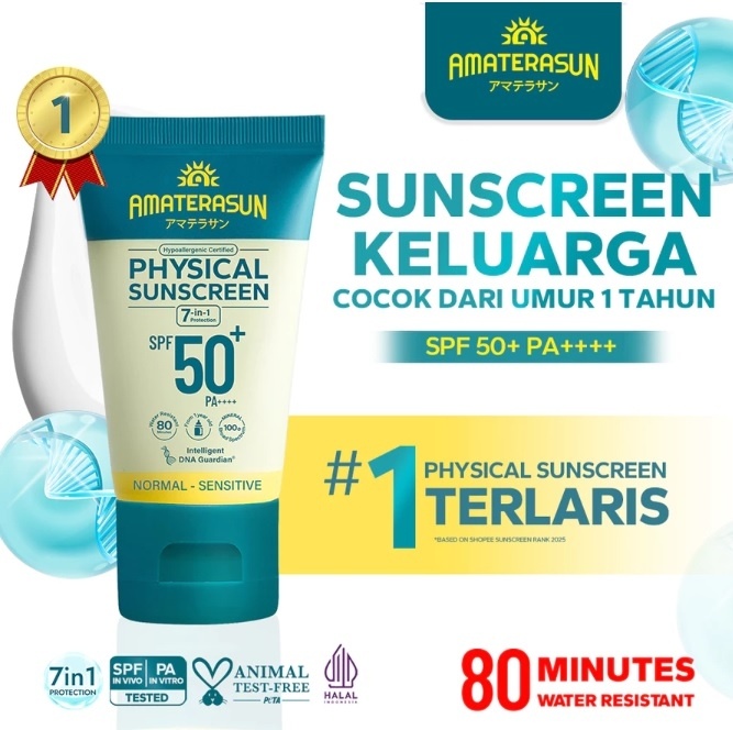Amaterasun Physical Sunscreen SPF 50+ PA++++ (Shopee)