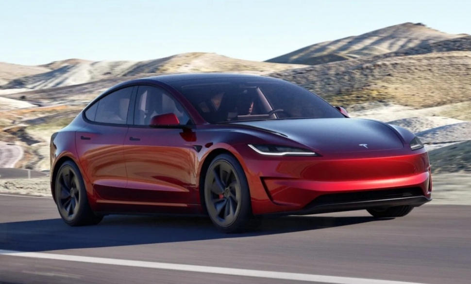 Ilustrasi Tesla Model 3. (Tesla)