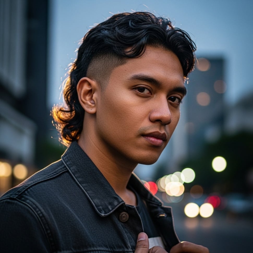 Inspirasi gaya rambut mullet untuk pria Indonesia [AI]
